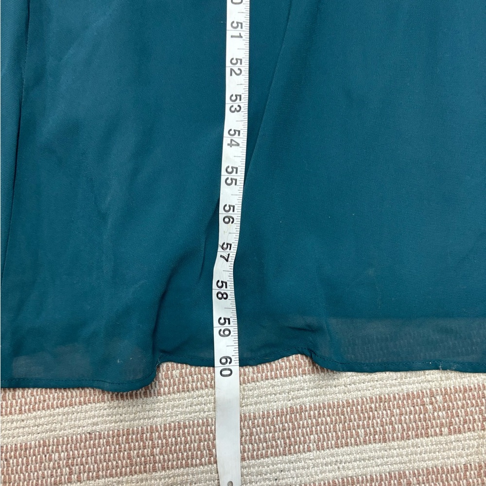 | Show Me Your MuMu | Caitlin Ruffle Maxi Dress Deep Jade Chiffon. Size S.* - Picture 7 of 9